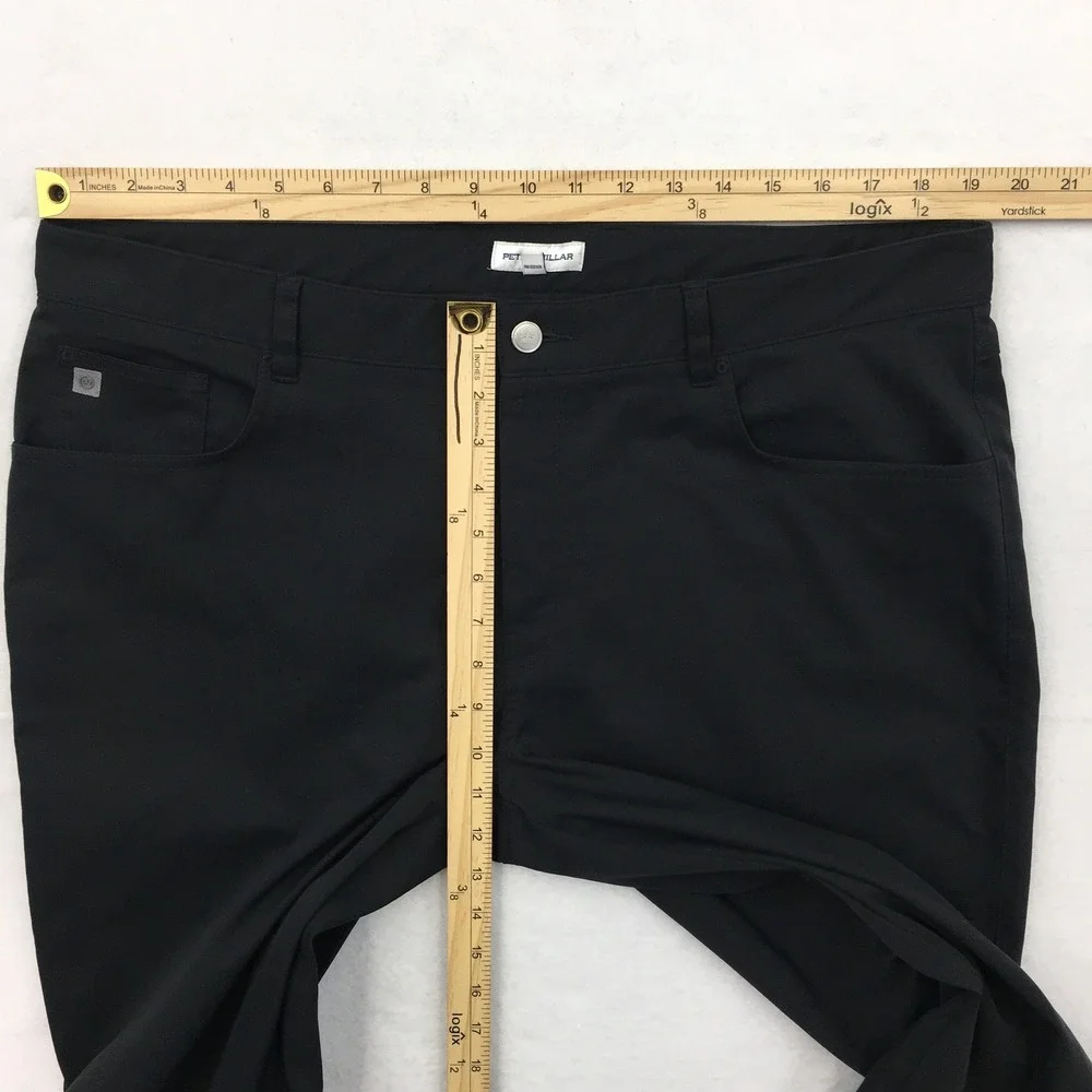 Peter Millar EB66 Performance Five-Pocket Pants Mens 38x32 Black Golf Trousers